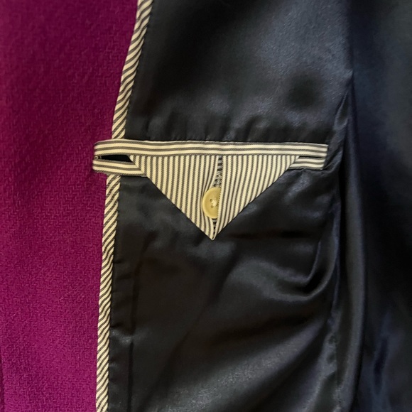 J.Crew Cocoon Coat in Italian Stadium Cloth – Bright Plum Purple – Size 6 - Picture 12 of 16